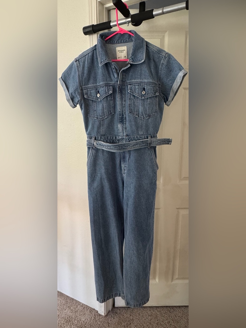 Abercrombie and Fitch relaxed fit denim jumpsuits